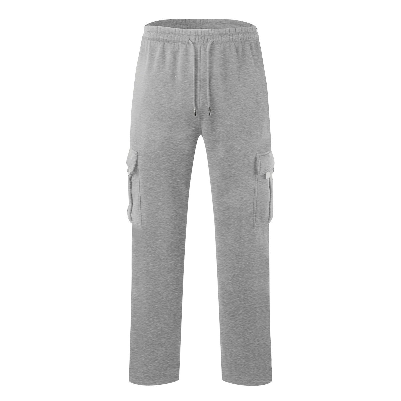 Cargo Pants Black Sweat Pants Men Sweat Pants for Men Cargo Sweatpants Sweat Pants for Men Tactical Pants Mens Sweatpants Open Bottom Gym Clothes for Men Pants para Hombre Ope(Light Gray,3XL)