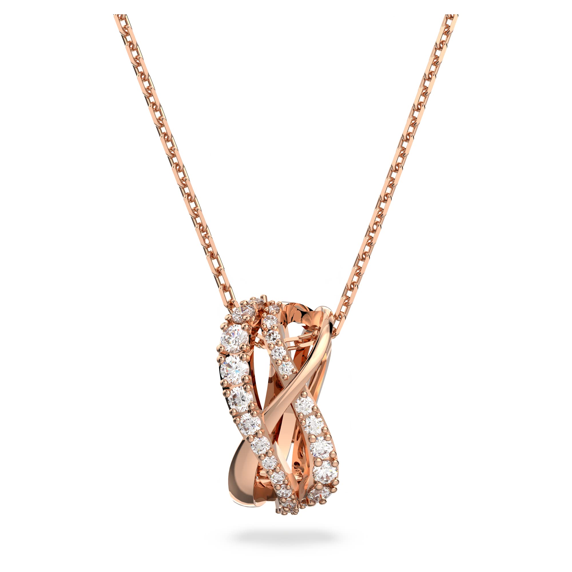SwarovskiNecklace, White Stones in a Rose Gold Tone Plated Setting, from the Twist Collection