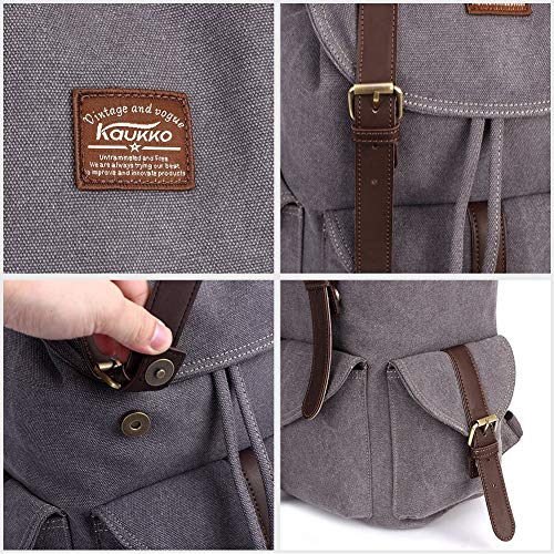 Mochila Vintage de Lona para Senderismo KAUKKO miniatura 6