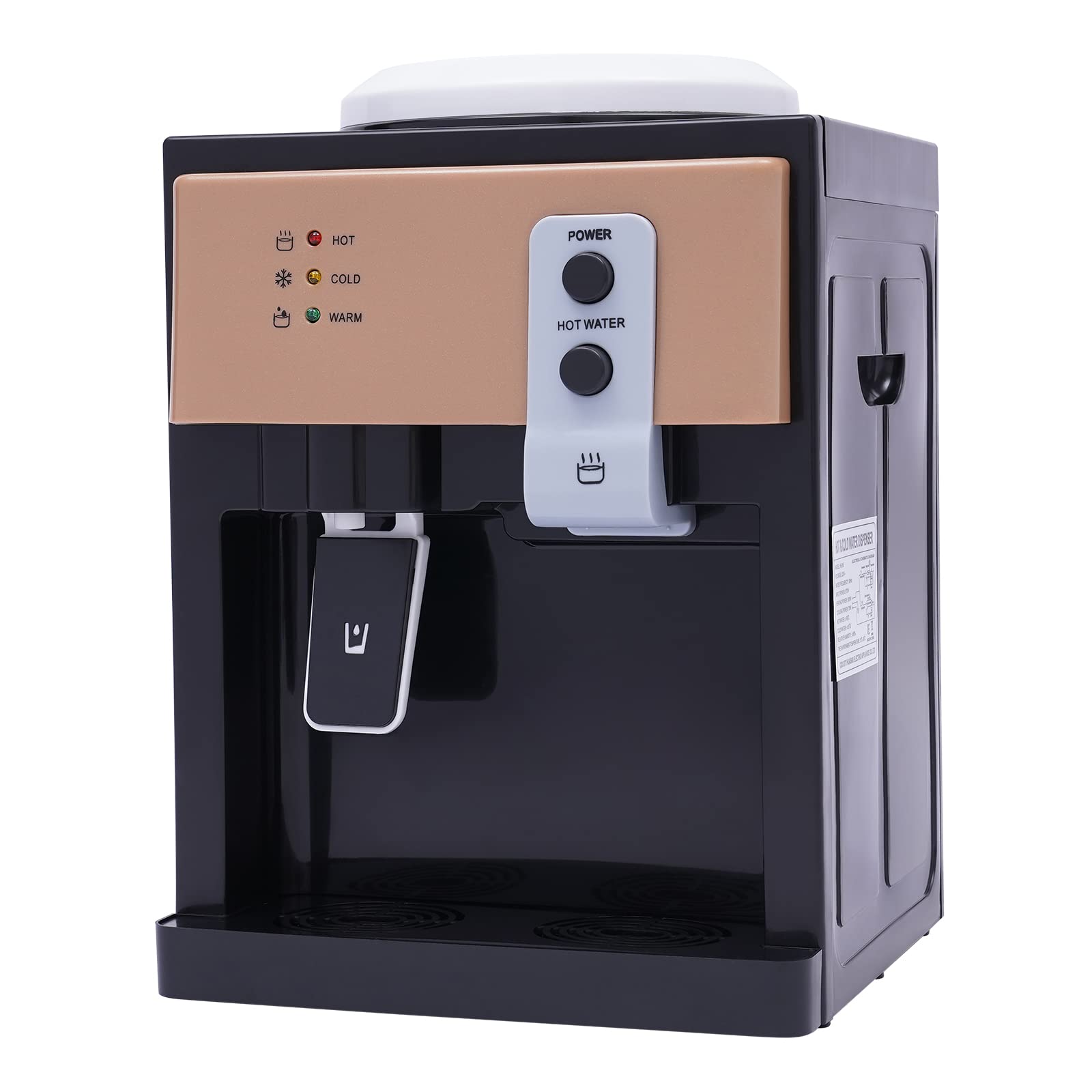550 W waterdispenser met warme en koude dranken, elektrische waterdispenser, staand bureau, waterdispenser voor 5-18 l emmer