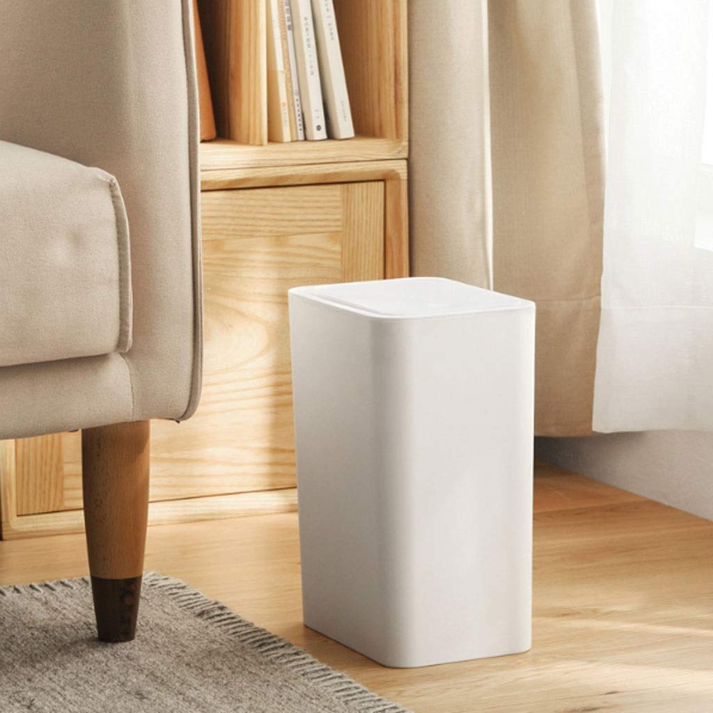 Kosz na śmieci Sturdy Plastic Case,small Office Box Made Of Durable Plastic,practical Storage Box,bathroom Living Room,kitchen Or Children's Room,white L Trash Can do segregacji śmieci