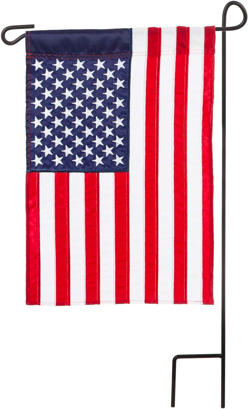 Evergreen Flag Black Iron Cemetery Garden Flag Stand - 15”W x 28”H 28 Inches 1-Piece