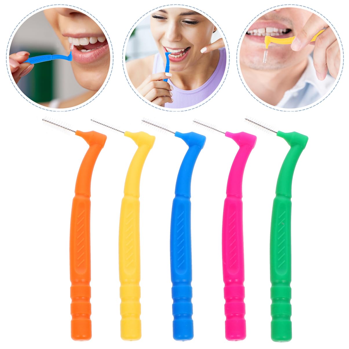 Ipetboom 150pezzi Interdental Toothbrush Convenient Manual Toothbrushes for Home Travel Office Lightweight Oral Care Tools
