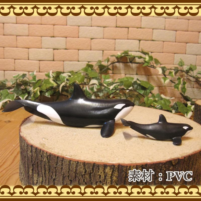 シャチ子様　ミニチュアリメイク✿ オーダーメイド専用画面①セット【2-1】 Amazon.co.jp: シャチの親子 2点セット 鯱 リアル アニマル