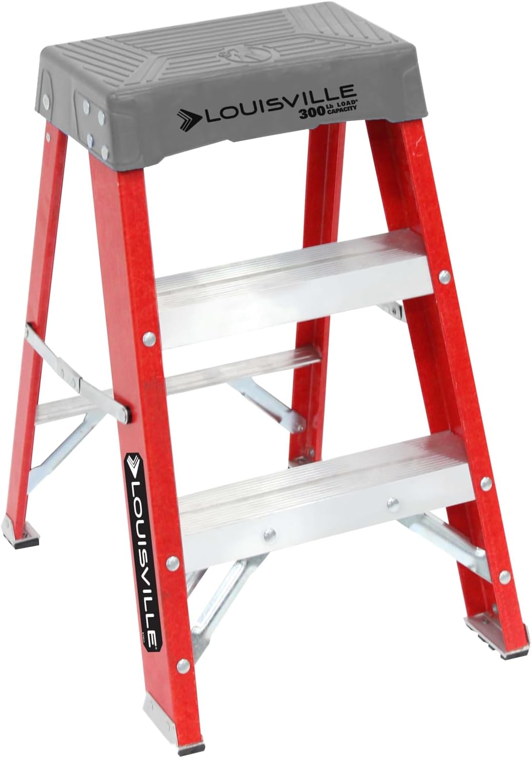 2-Foot Fiberglass Step Stool Industrial, 300-Pound Load Capacity, Type IA, FS1502