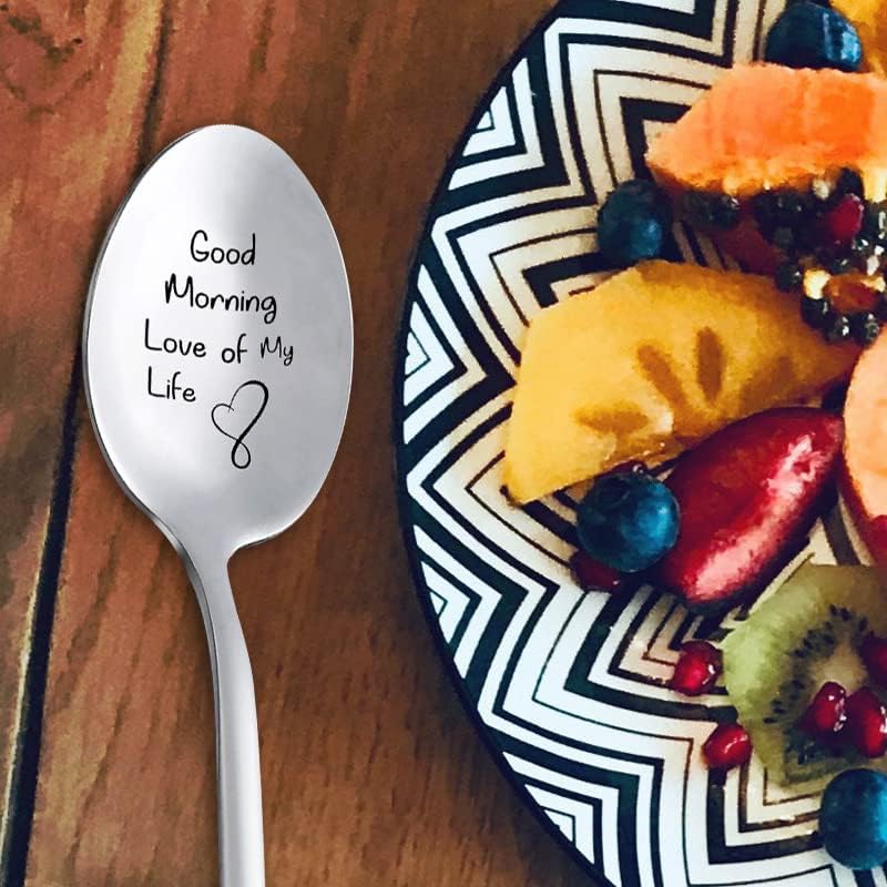 Miniatura 5 de Marido, novio, aniversario, regalos de cumpleaños, esposa, novia, buenos días, amor de mi vida, cuchara de helado para él y ella, regalos para el