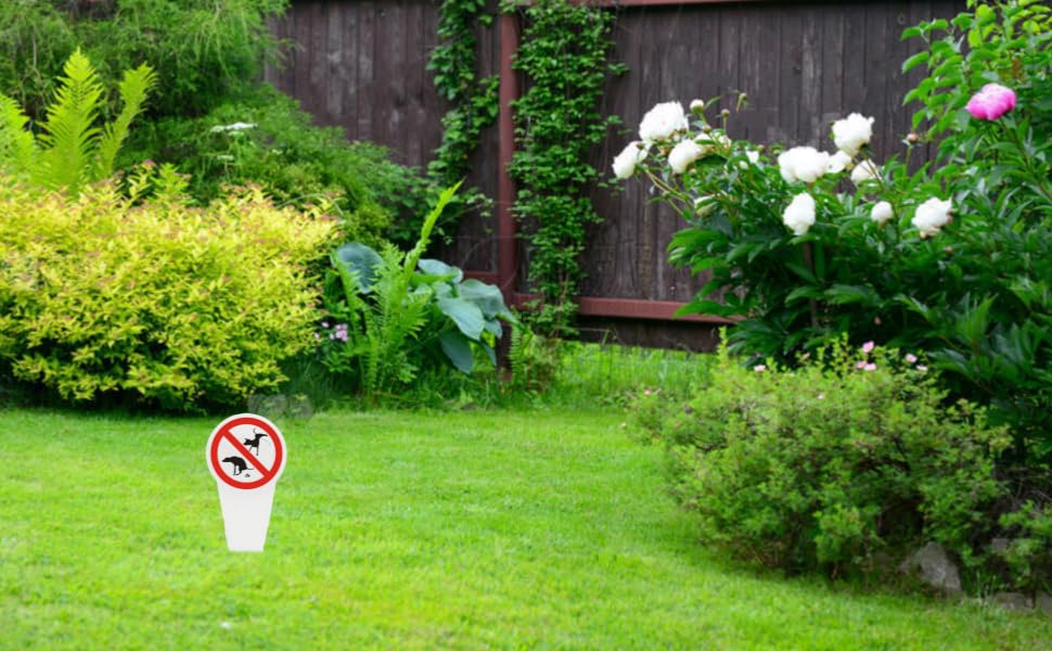 2st XXL Steckschild kein Hundeklo 30x15cm 2,7mm starkes PVC Schild Hinweisschild Verbot schild hunde kacken verboten, Wetterfest mit Erdspieß