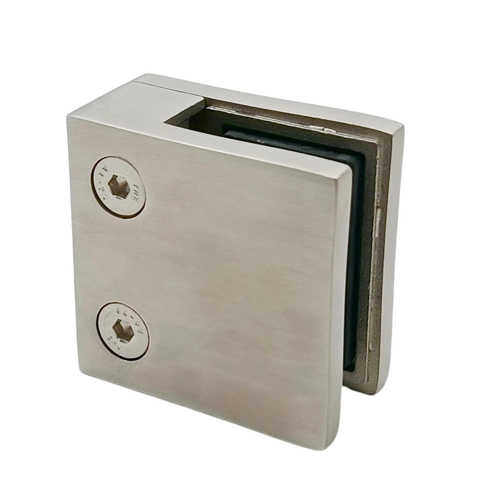 Morsetti per vetro, 4 pezzi, in acciaio inossidabile 316, staffe per vetro, 8-12 mm, resistenti morsetti quadrati per vetro per scale doccia, balaustre, balcone (8 mm, 10 mm, 12 mm)