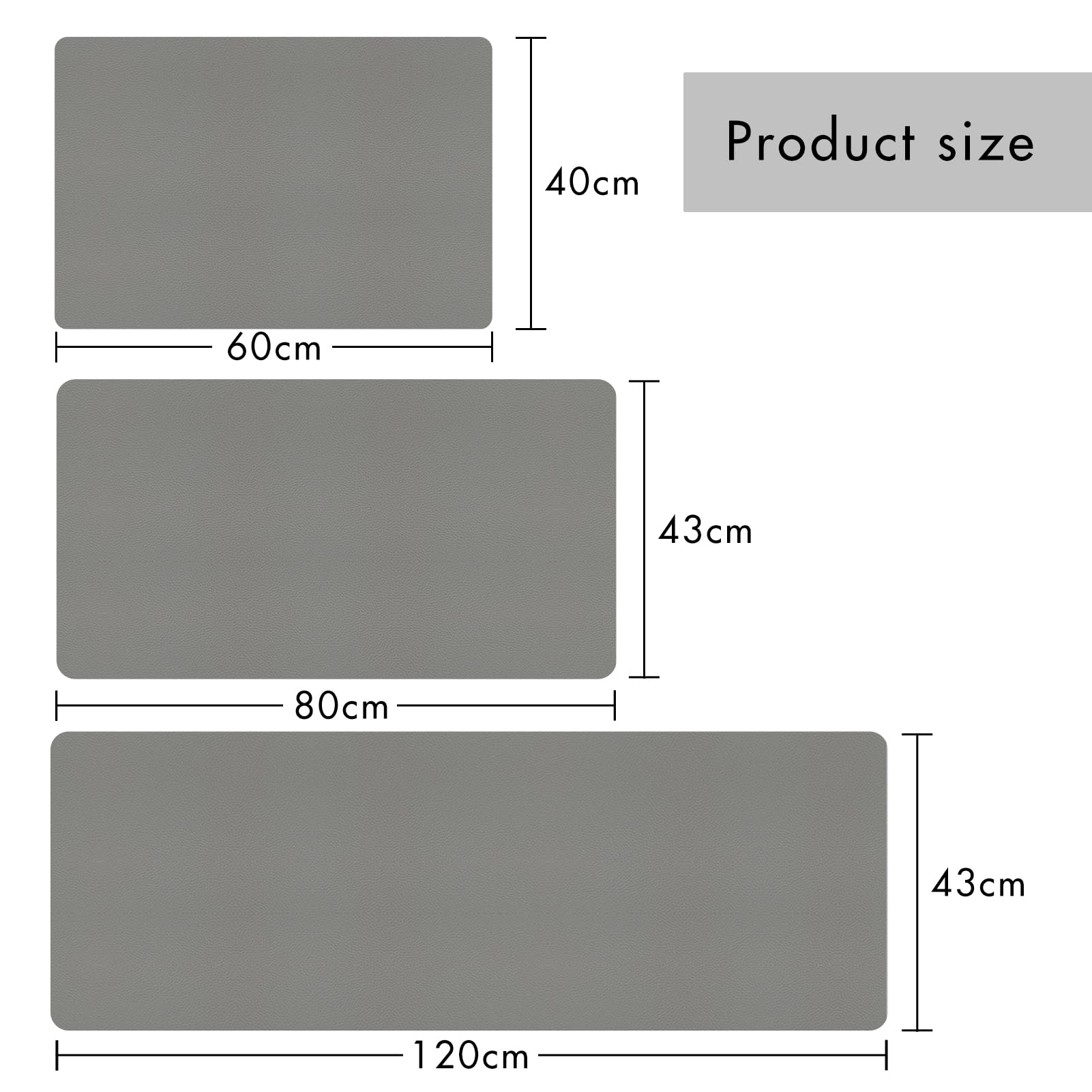 Dolic Bath Mat Bathroom Rugs Rubber Non-Slip Thin Bathroom Mat Absorbent Quick Dry Bath Rug for Floor Bathmat Shower Rug for Outside Bathtub Shower Room(Light Grey 40 x 60 cm) - Image 2