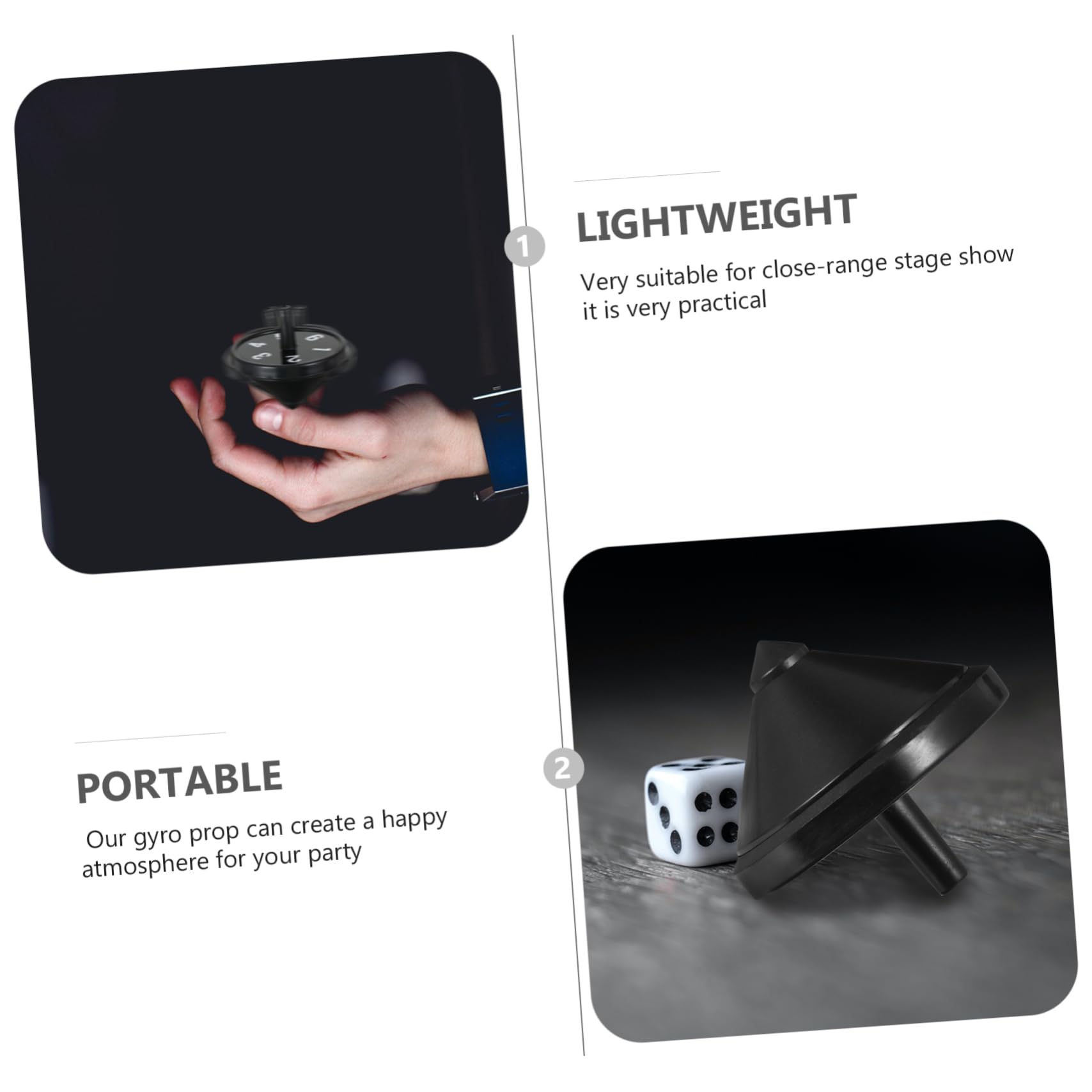 ifundom 20 Sets Performance Gyro Kit Dice Gyro Stage Gimmick for Boys and Girls and Adults