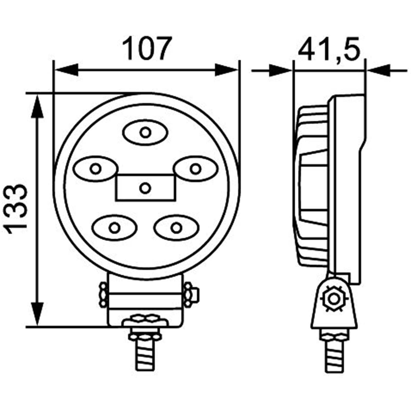 HELLA VALUEFIT 1G0 357 108-012 LED-Faro da lavoro, Valuefit R900, 12/24V