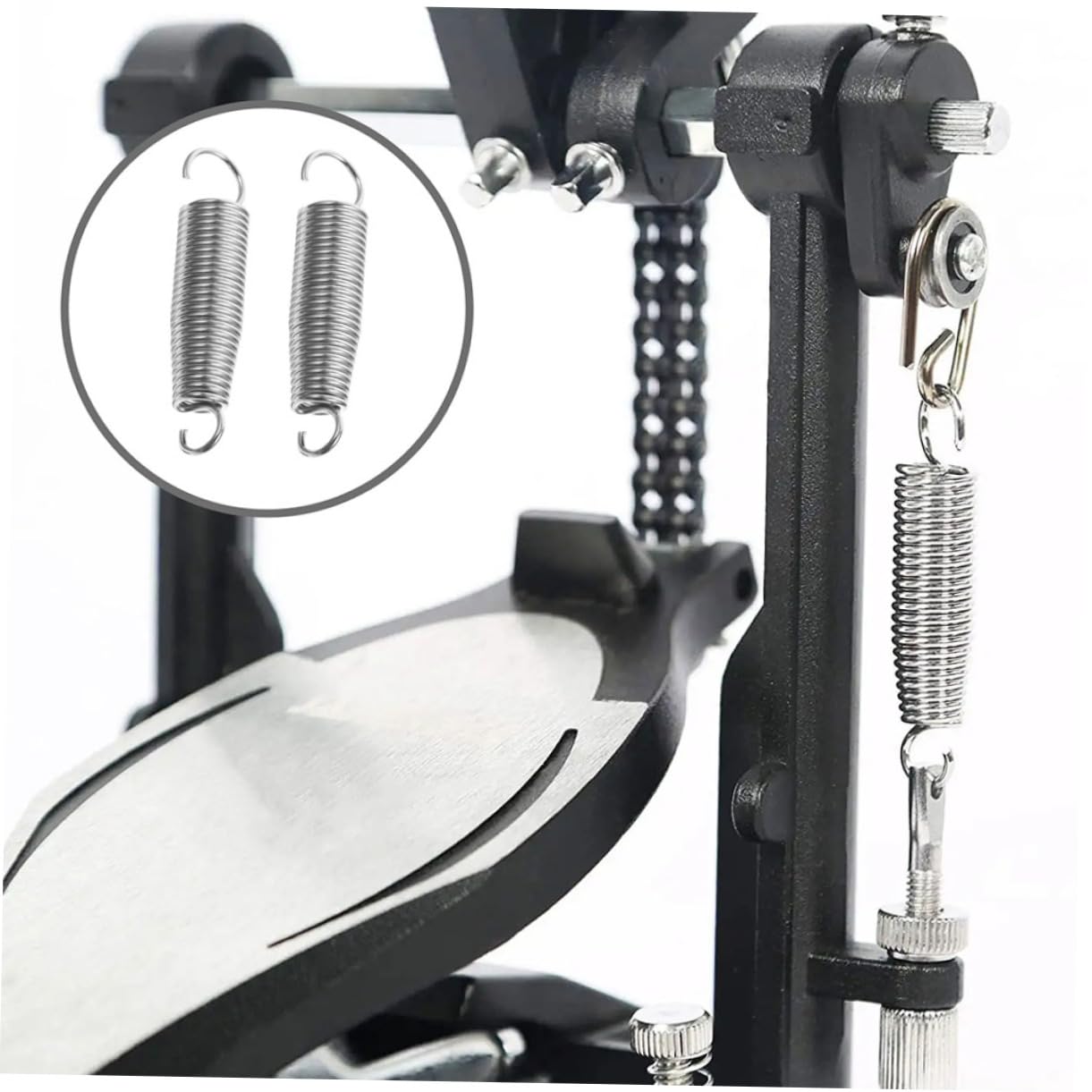 Set 2 Pezzi Molla in Acciaio Inox Per Battente Grancassa, Anelli Di Tensione Per Batteria, Accessori Per Battente Tamburo Compatibili Per Batteristi, Ricambi Per Percussioni