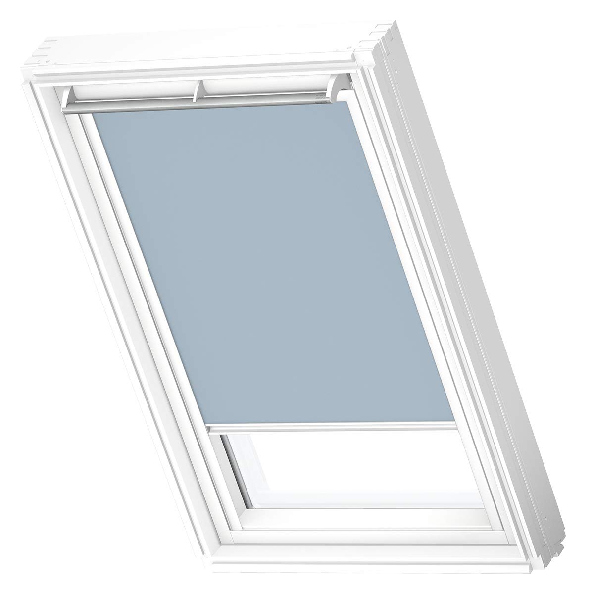 VELUX Original Roof Window Blackout Blind for F06, Light Blue, with White Guide Rail