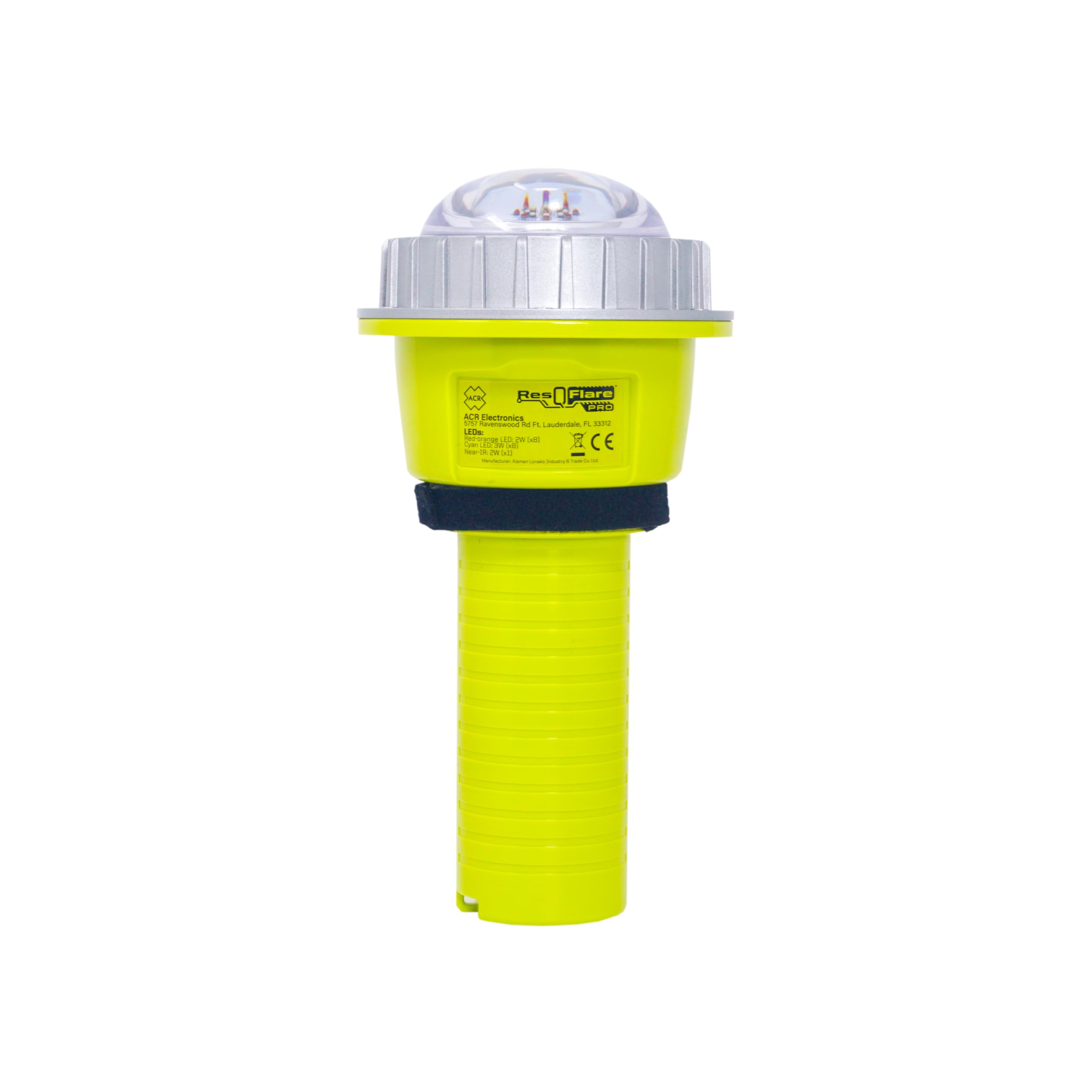 ACR ResQflare PRO Hochleistungs-LED, elektronischer Notruf, USCG-zertifiziert, IR-Infrarot-Technologie, Nachtsuch- und Rettungsfunktion, wasserdichte Bootsfackeln