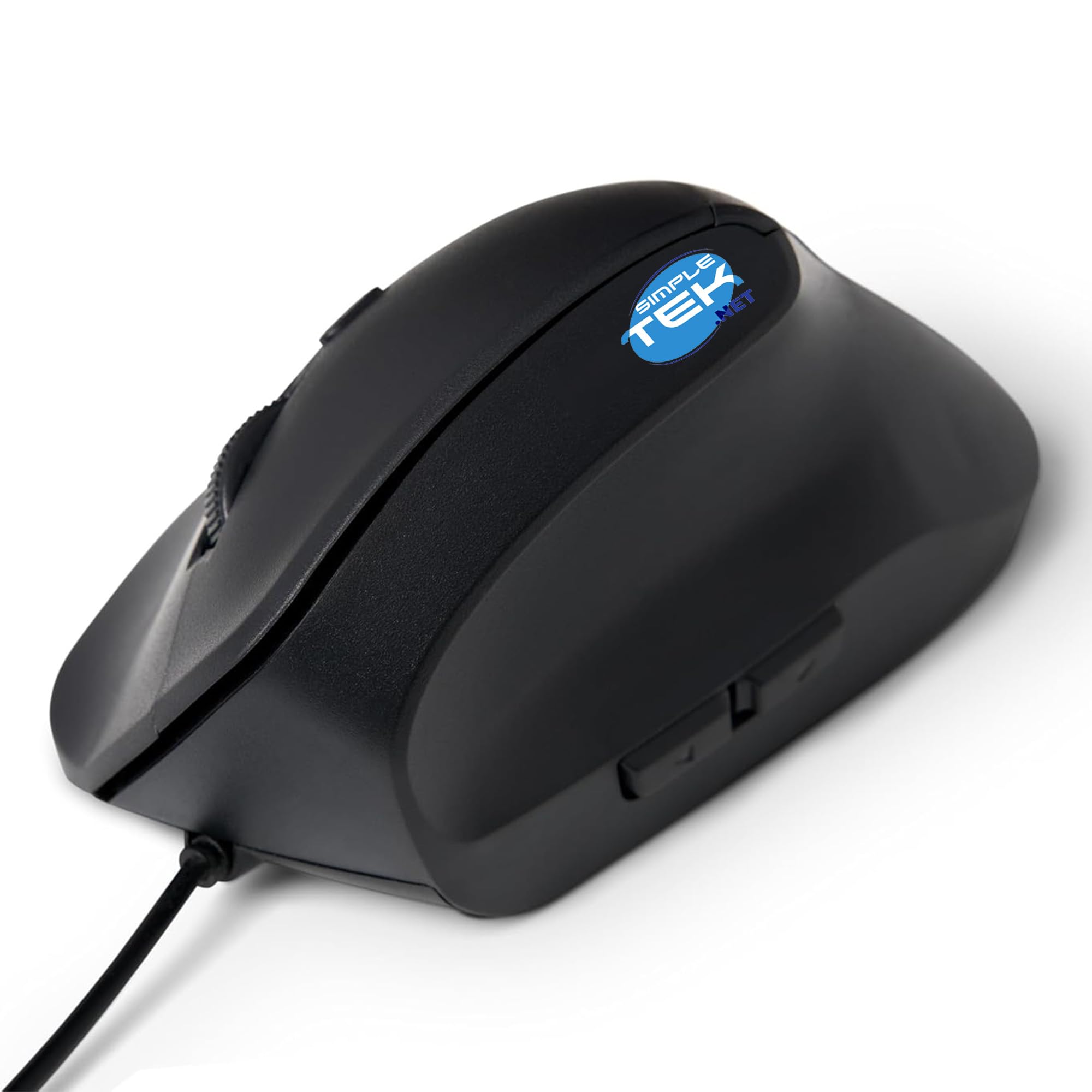SIMPLETEK - Ergonomiczna mysz pionowa przewodowa USB - Regulowany czujnik DPI 1200-3600 - Konstrukcja Anti-Grip - Kabel 1,6 m