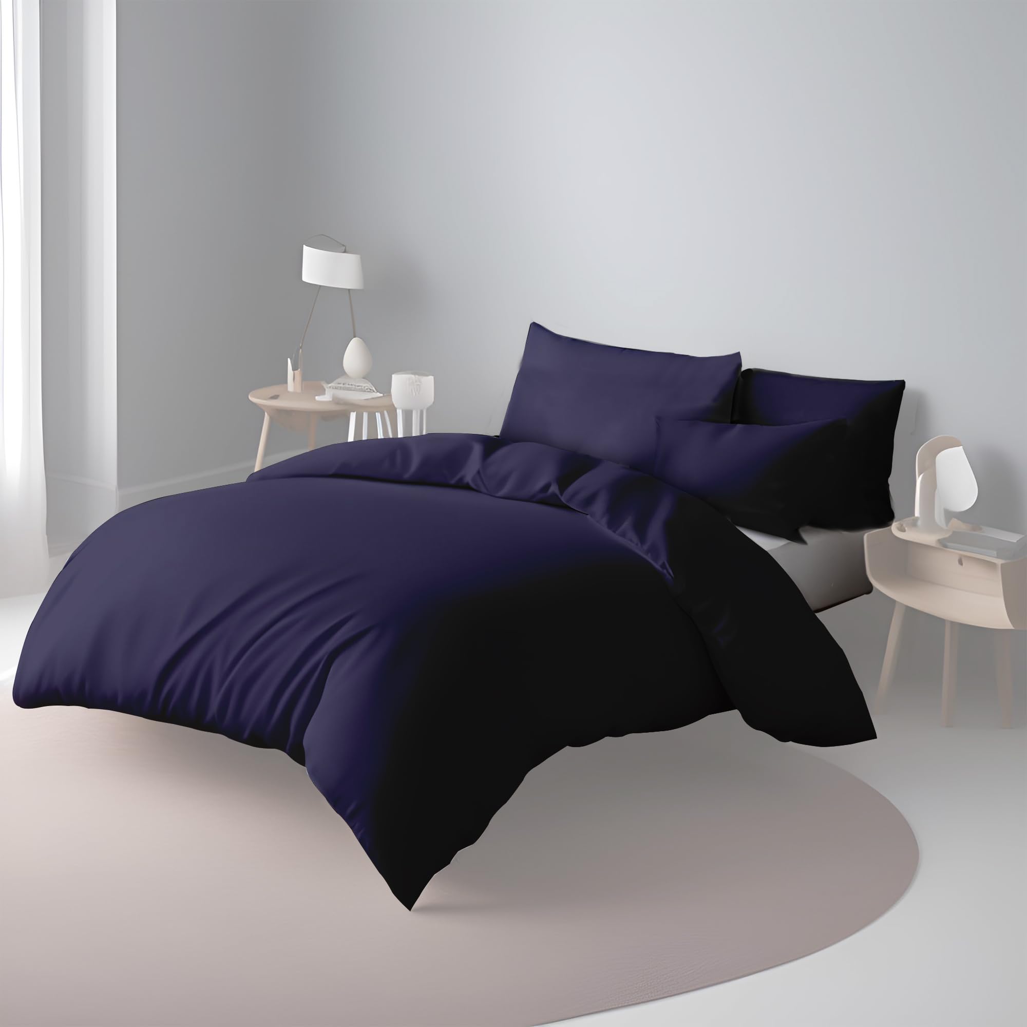 LivinEase Set Copripiumino Matrimoniale - Microfibra Copripiumino 255x200cm + Federe 50x80cm - Copripiumino