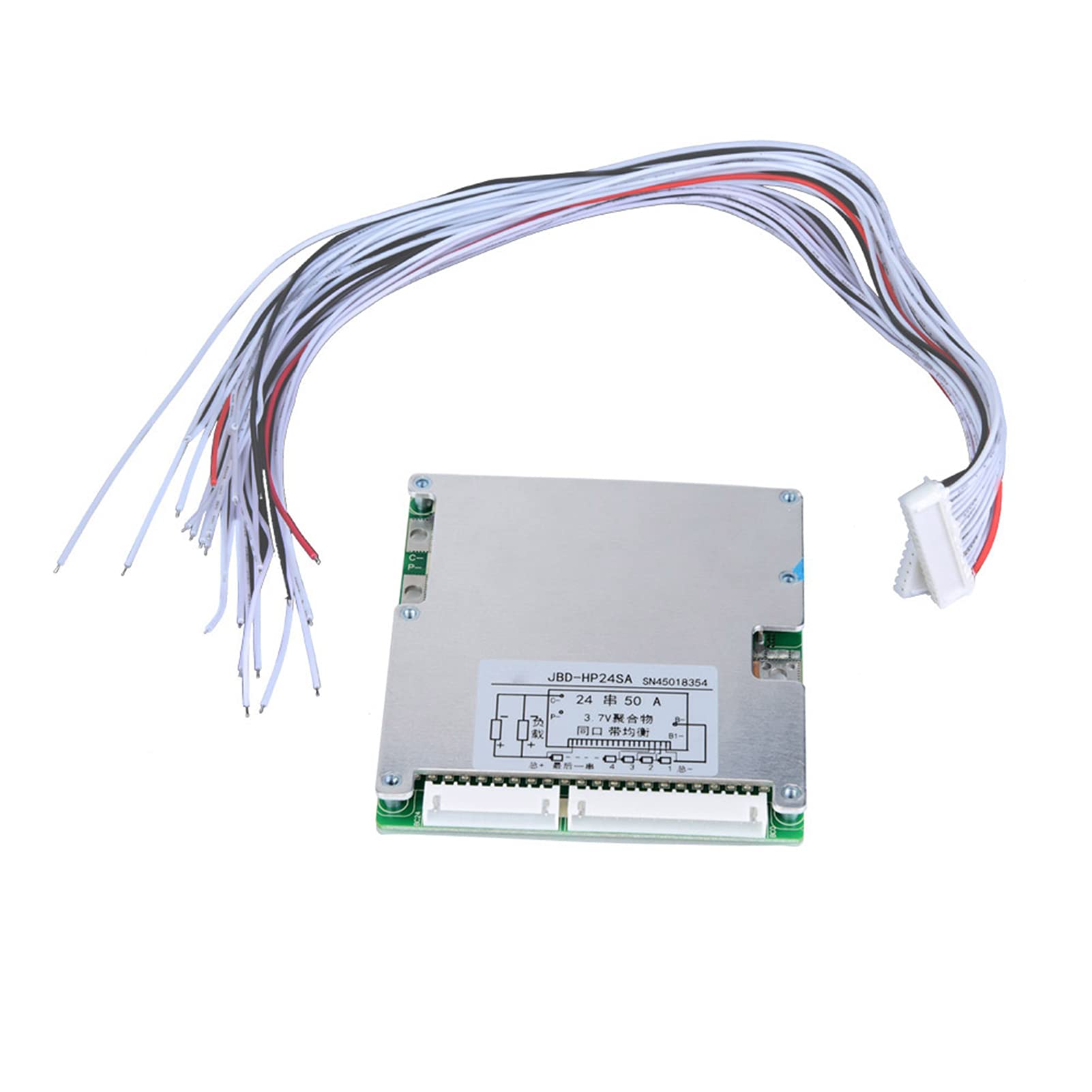 aqxreight 24 Corde 50A 3 7V Batteria Agli Ioni di Litio Li-Ion Stessa Porta Scheda Bilanciata Protezione da Sovraccarico Scheda BatteriaScheda Batteria Agli Ioni di Litio LitioBatteria Bilanciata 3