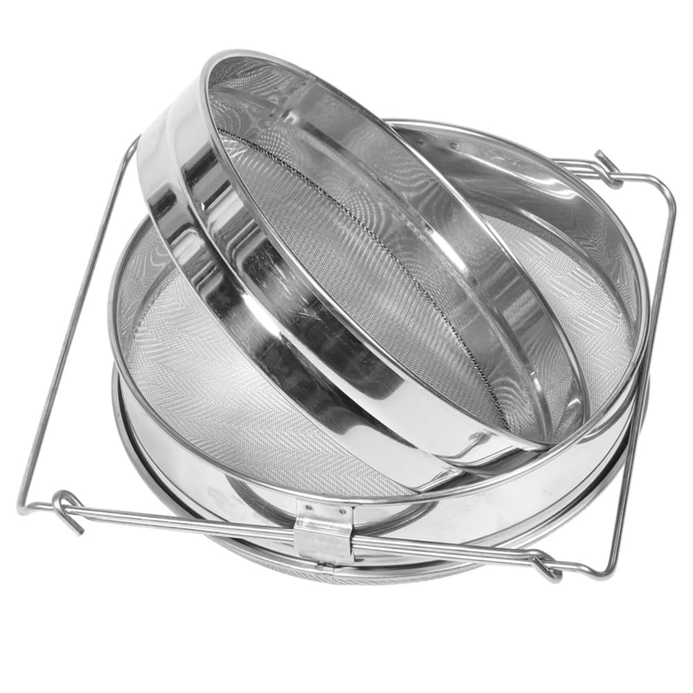 Passoire à miel en acier inoxydable - Double tamis - Équipement d'extraction de miel pour seau de 5 gallons