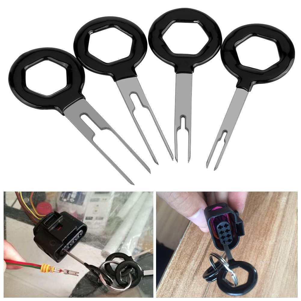 11 Pcs/Set Auto Car Terminal Removal Tool Plug Circuit Board Wire Harness Terminal Extraction Pick Connector Crimp Pin Back Needle Remove Set