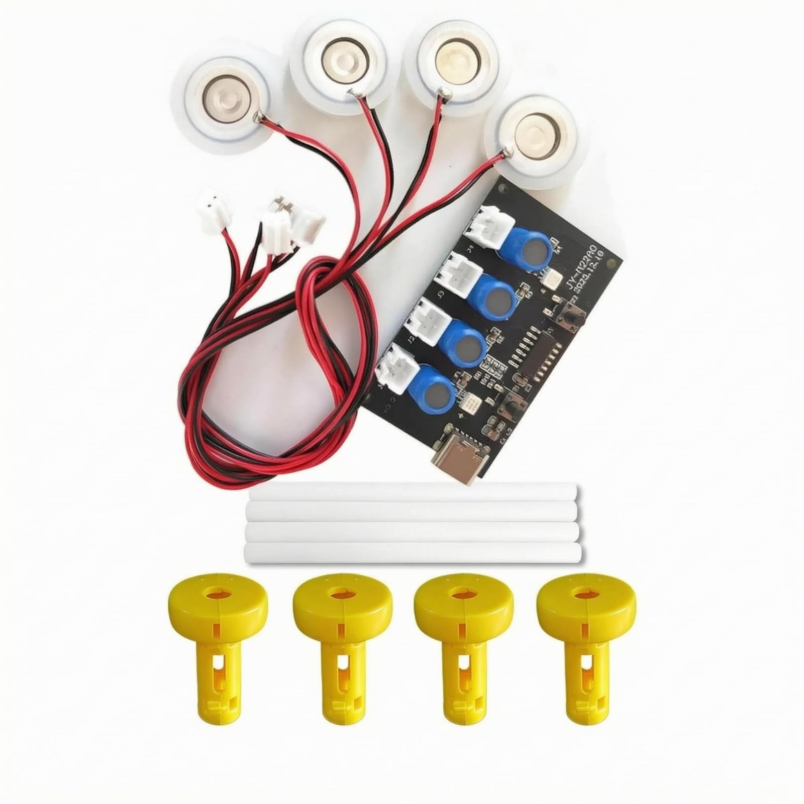 Adjustable Humidifier Controller Board Indicator LEDs Four-Head Misting Controller Mounting Holes Humidifier Control Module PCB, Kit Yellow Bracket | Home & Garden | Home Improvement-image-31