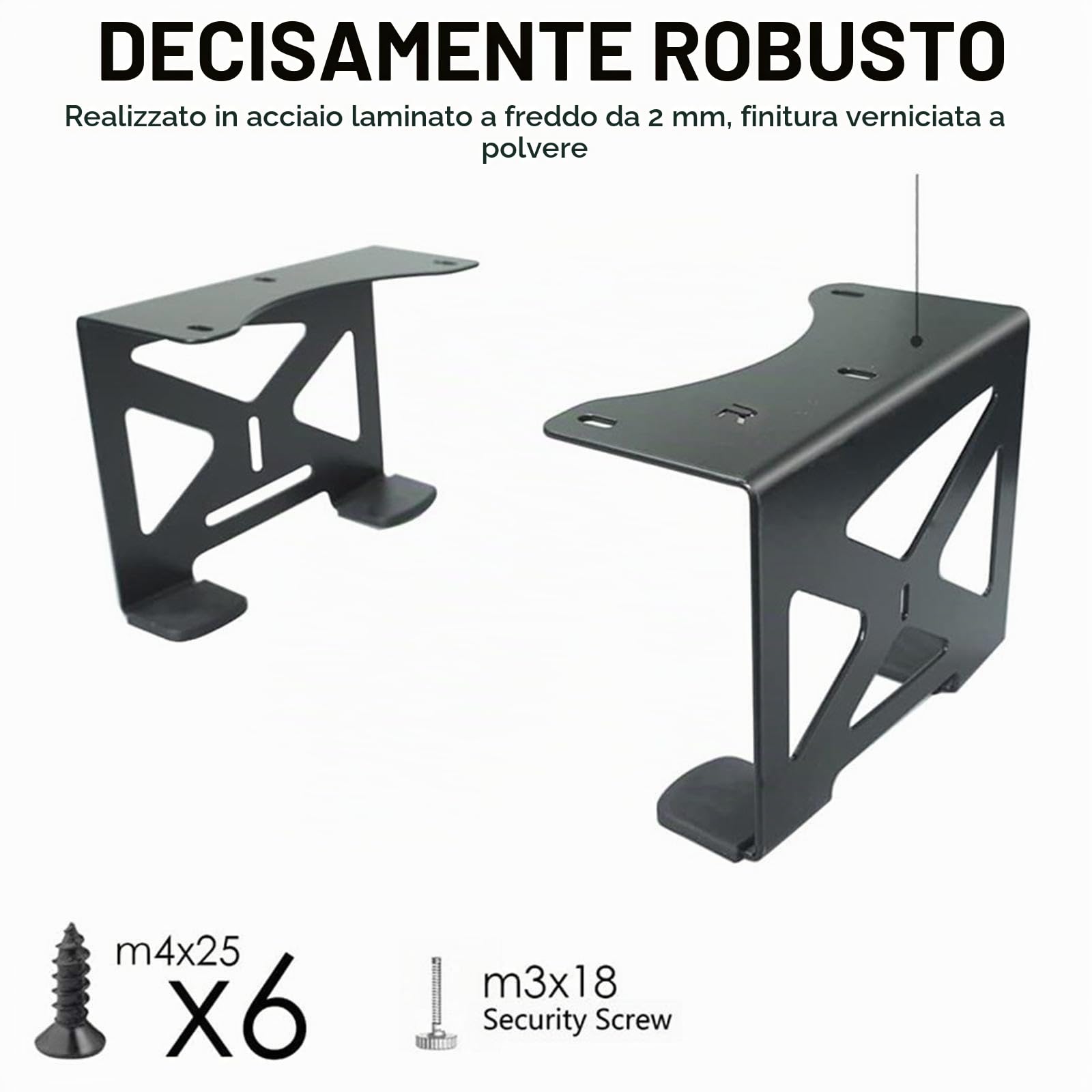 Supporto sotto scrivania Supporto sotto scrivania Pratico Robusto Cavo Facile da installare Staffa di stoccaggio in Metallo