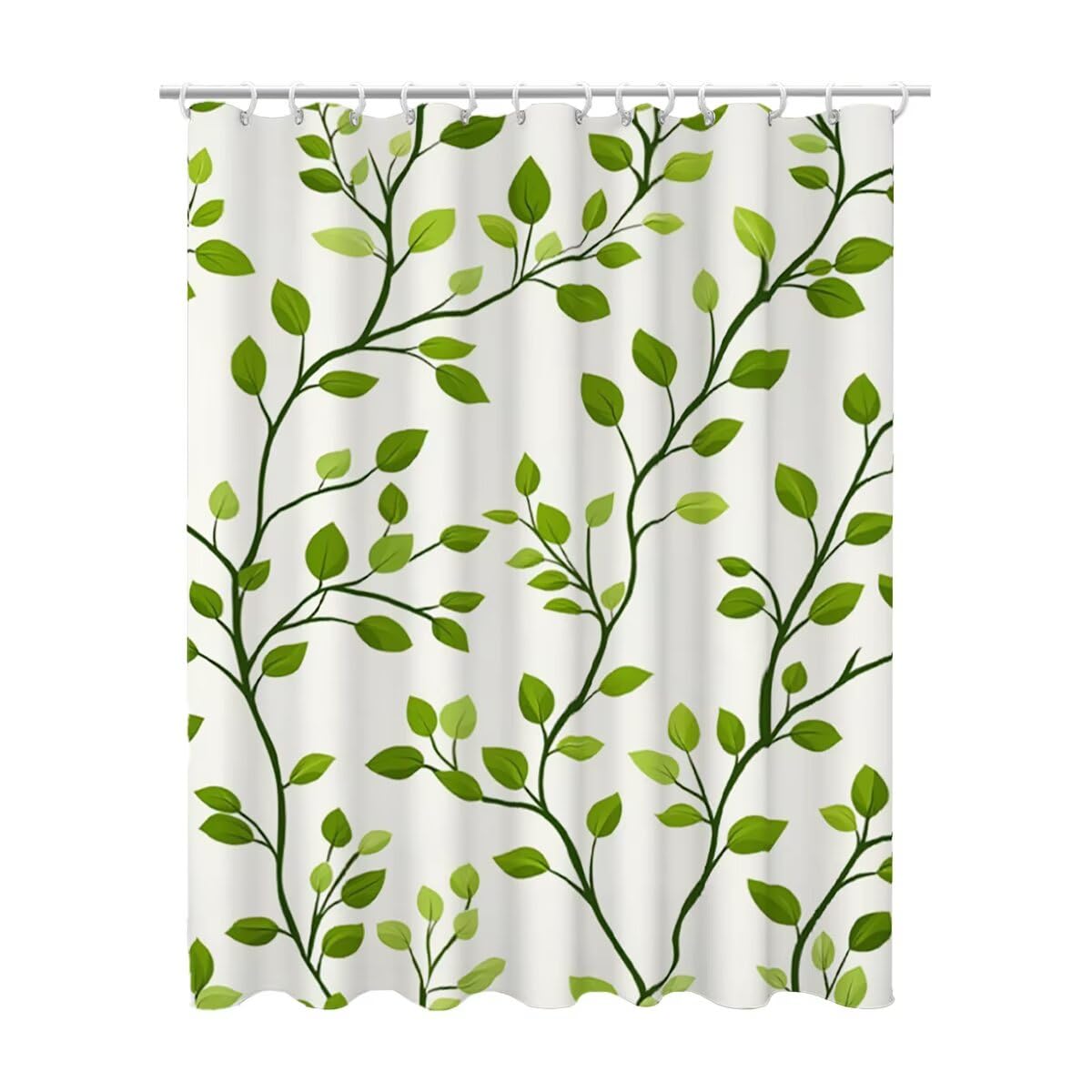 Rideau de baignoire beige motif rotin pour ambiance spa zen