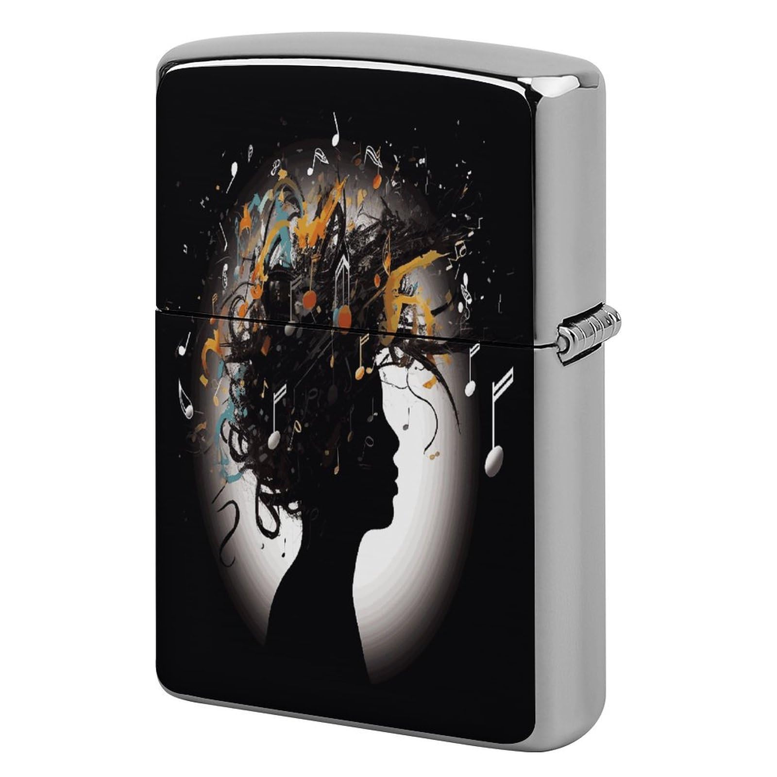 Fekiloot Style Music Image Lighter Case Cover Metal Lighter Case