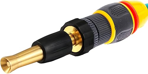 Miniatura 3 de Paquete de 4 boquillas de latón resistentes de 34 pulgadas, boquilla de agua ajustable para jardín, pistola pulverizadora, boquilla de manguera