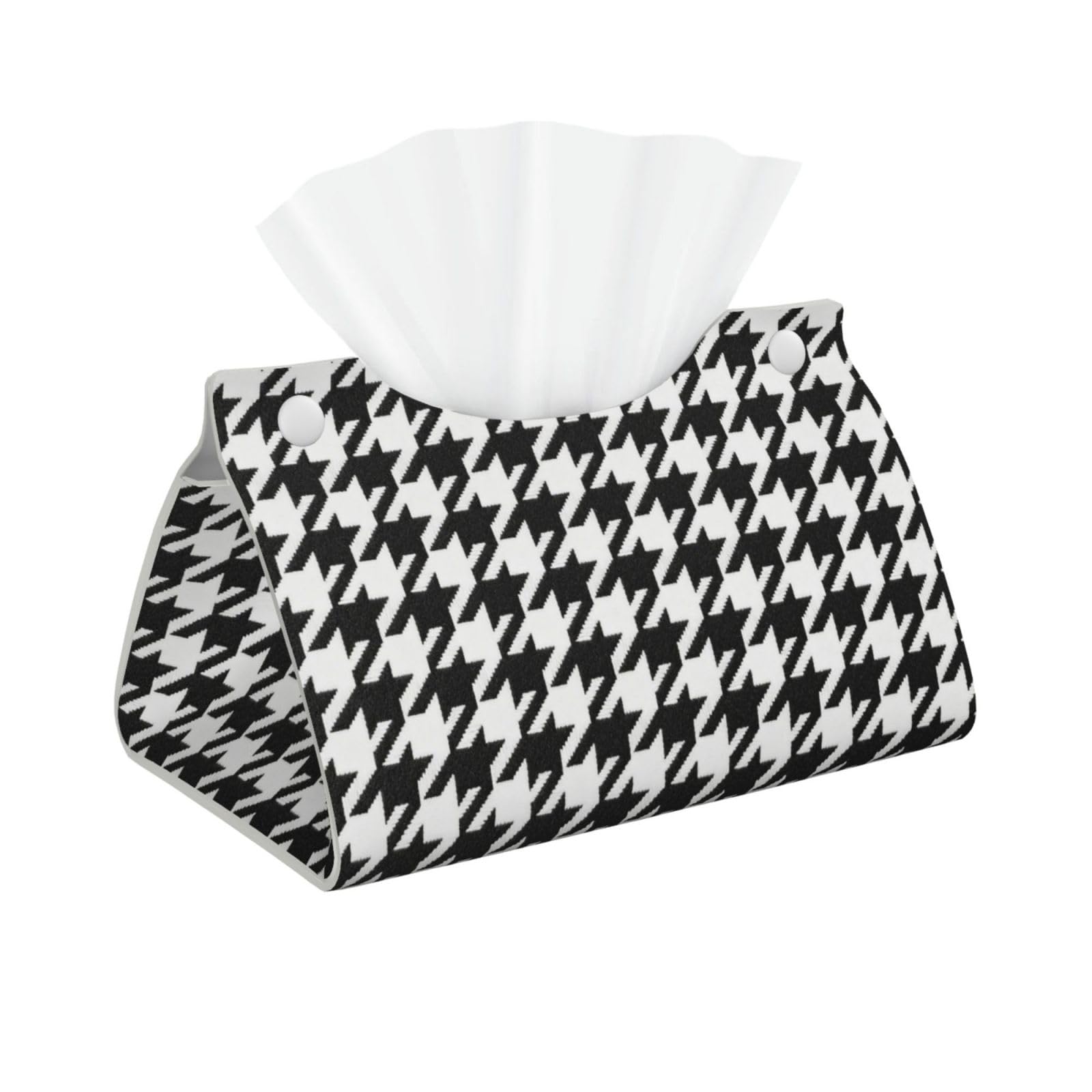 Classic textures Long Leather Tissue Box Cover-Waterproof PU Leather Tissue Holder for Bathroom, Decorative Rectangular Tissue Case
