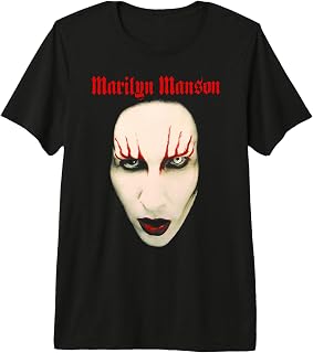 Marilyn Manson – Big Face Red Lips Premium Tri-blend T-Shirt