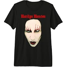 Marilyn Manson Big Face Red Lips Premium Tri-blend T-Shirt