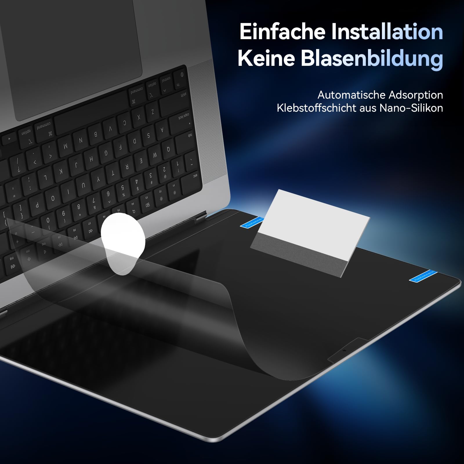 Filtro privacy a 360° per MacBook Air 13 inch M4 2025& MacBook Air 13.6 inch (M2/M3, 2022/2024), pellicola protettiva antiriflesso a 4 vie