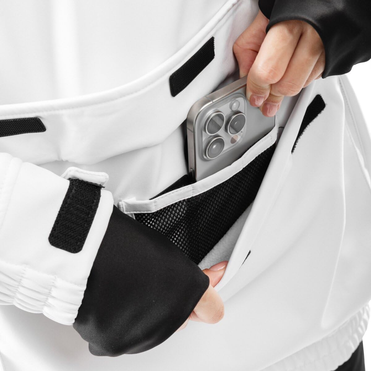 SIROKO - Snowboardjacke mit Kängurutasche für Damen W3-W Antarctica