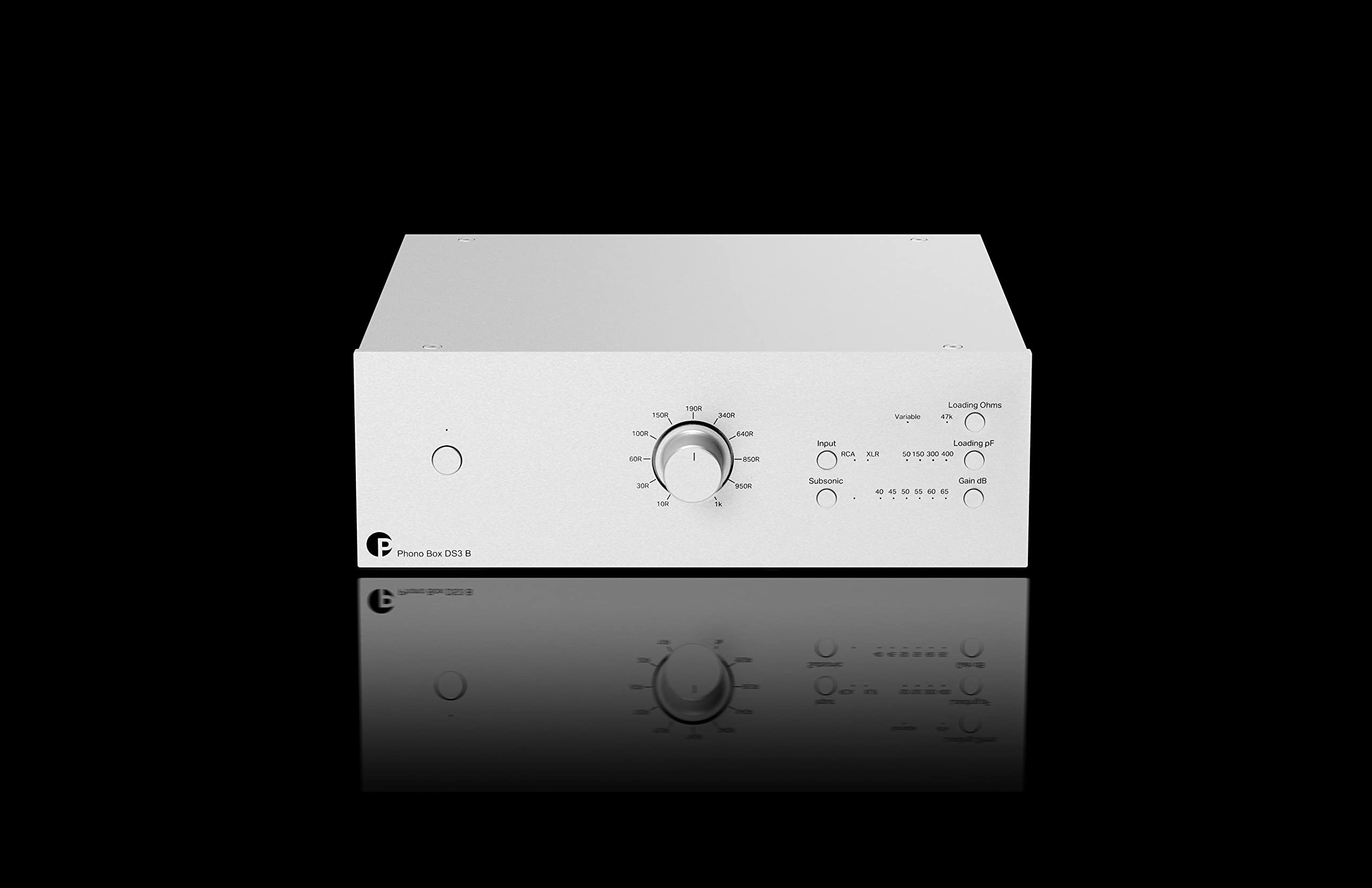 Pro-Ject Phono Box DS3 B - Previo de Phono MM y MC. Salidas Audio RCA y XLR. Entradas Audio 2RCA, Mini XLR y XLR (balanc). Posibilidad conectar Dos Tocadiscos a la Vez. Filtro Subsónico. Color Plata.