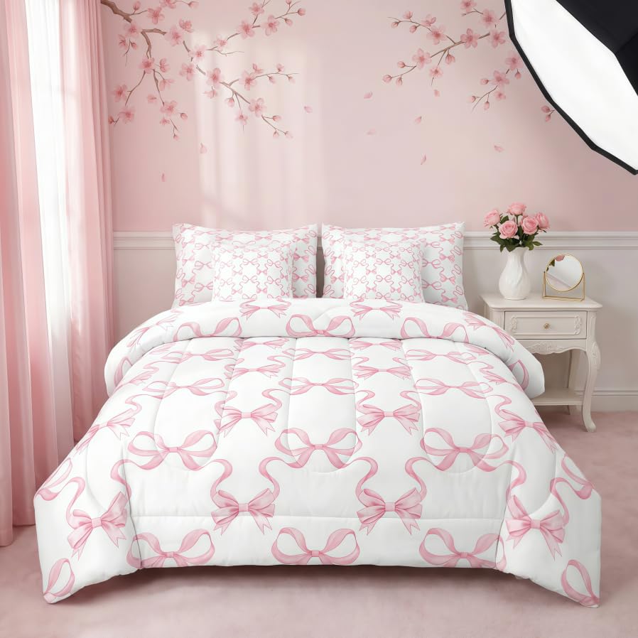 7-Pc Pink Bow Princess Bedding Set - $52.99 with Code I6DBLOGK