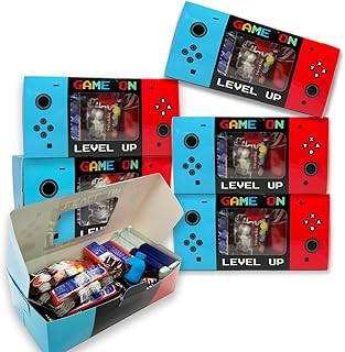 Shescrzionu Video Game Party Favors Boxes 12 PCS-Perfect Gamer Party Favors,Party Favor Boxes with Window,Game On Birthday Decorations Video Game Birthday Decorations,Game Bags,Video Game Gifts Aa01