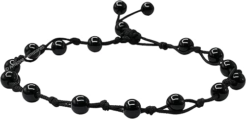 Amazing Gemstone Tobillera de cristal para mujer, tobilleras impermeables con cuentas de cristal curativo, tobillera de cuentas de piedras preciosas