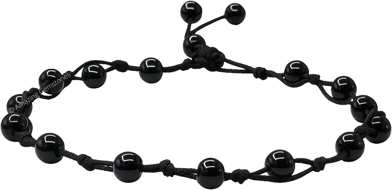 Amazing Gemstone Crystal Anklet Ankle Bracelets for Women - Waterproof Beaded Healing Crystal Anklets, Plus Size Chakra Gemstone Bead Anklet