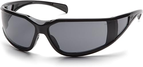 Miniatura 6 de Pyramex Exeter - Gafas de seguridad, lentes antiniebla grises con marco negro