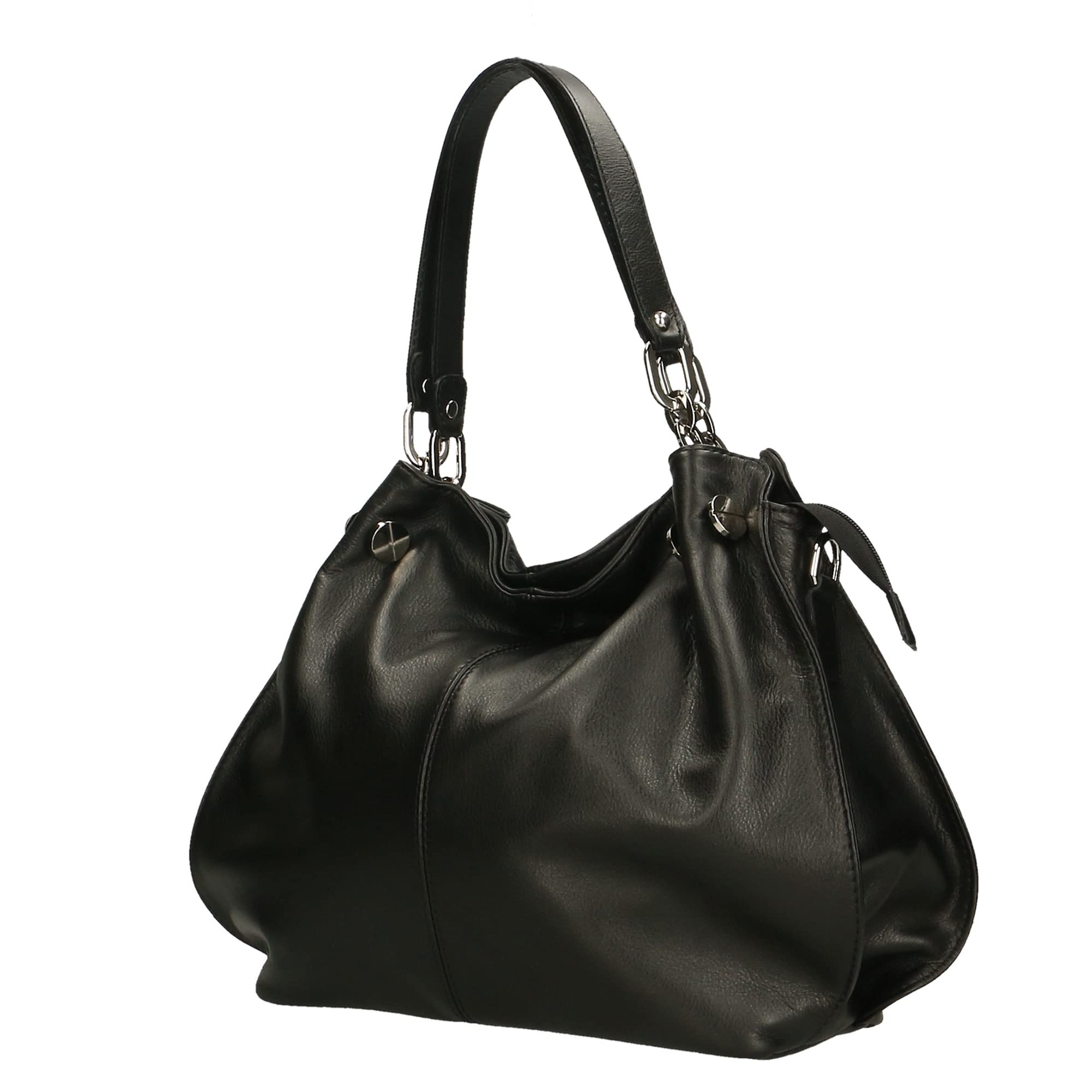 Gave Lux Damen Echtleder Schultertasche, Weiche Shopper Tote & Umhängetasche, Praktische City Bag 38x30x12 cm, GLX22330523FBG
