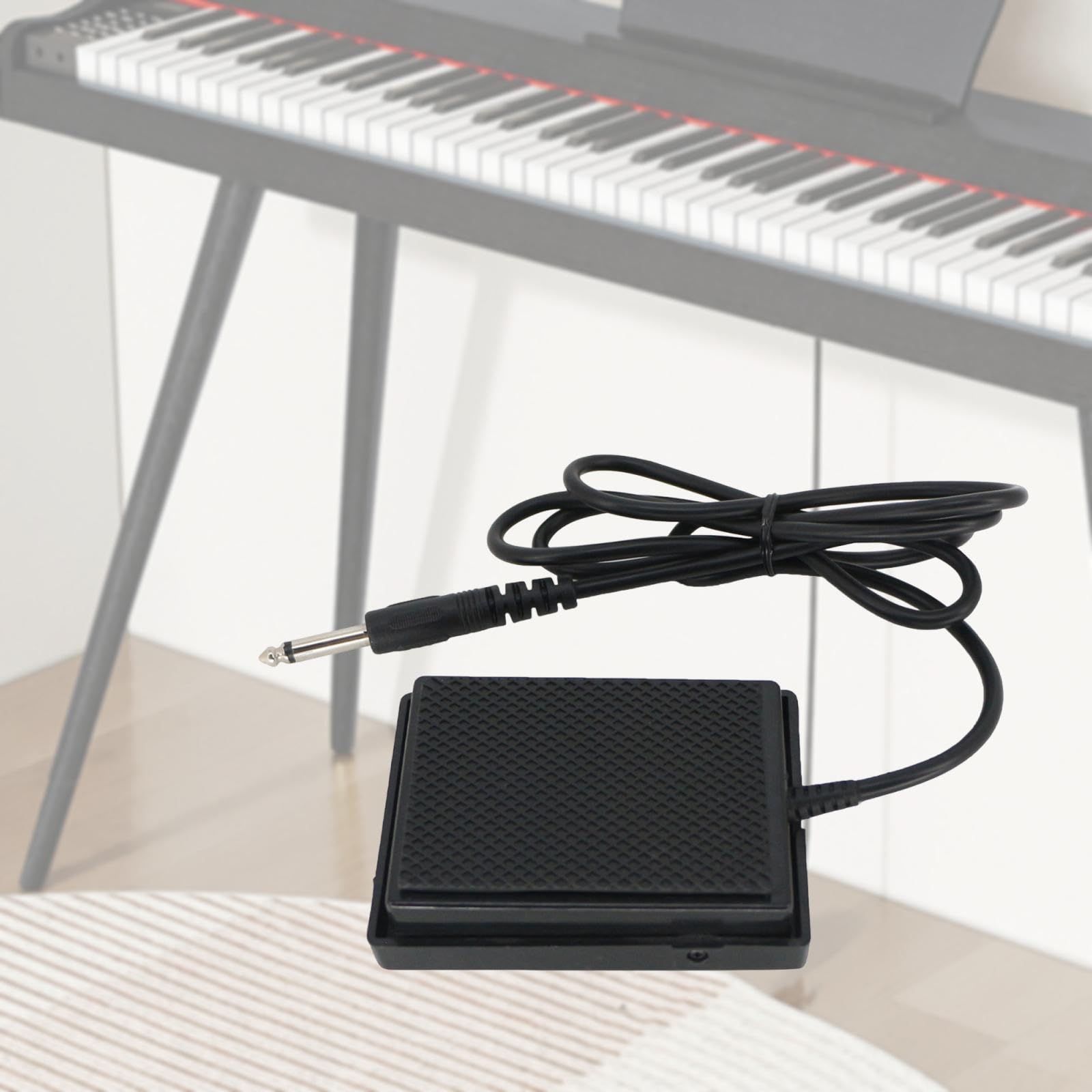 DYNWAVE Piano Sustain Pedal 3.5mm Plug Easy to Use Versatile Professional Momentary Footswitch for Digital Pianos Repairing Exercise