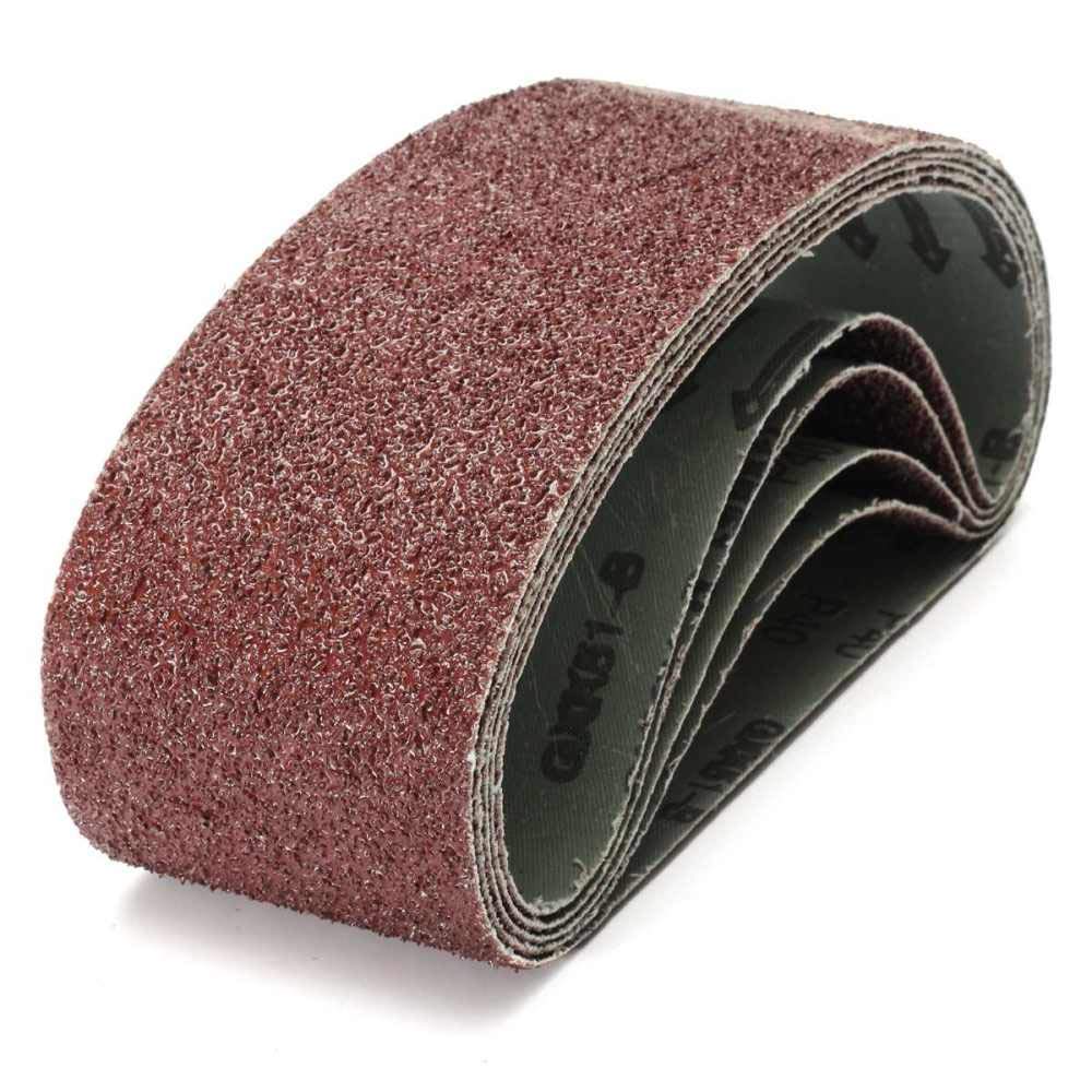 5 pièces 533 x 75 mm courroies de ponçage 40 grains en aluminium pour ponceuse à bande polissage outil abrasif de machine de remplacement, Chine