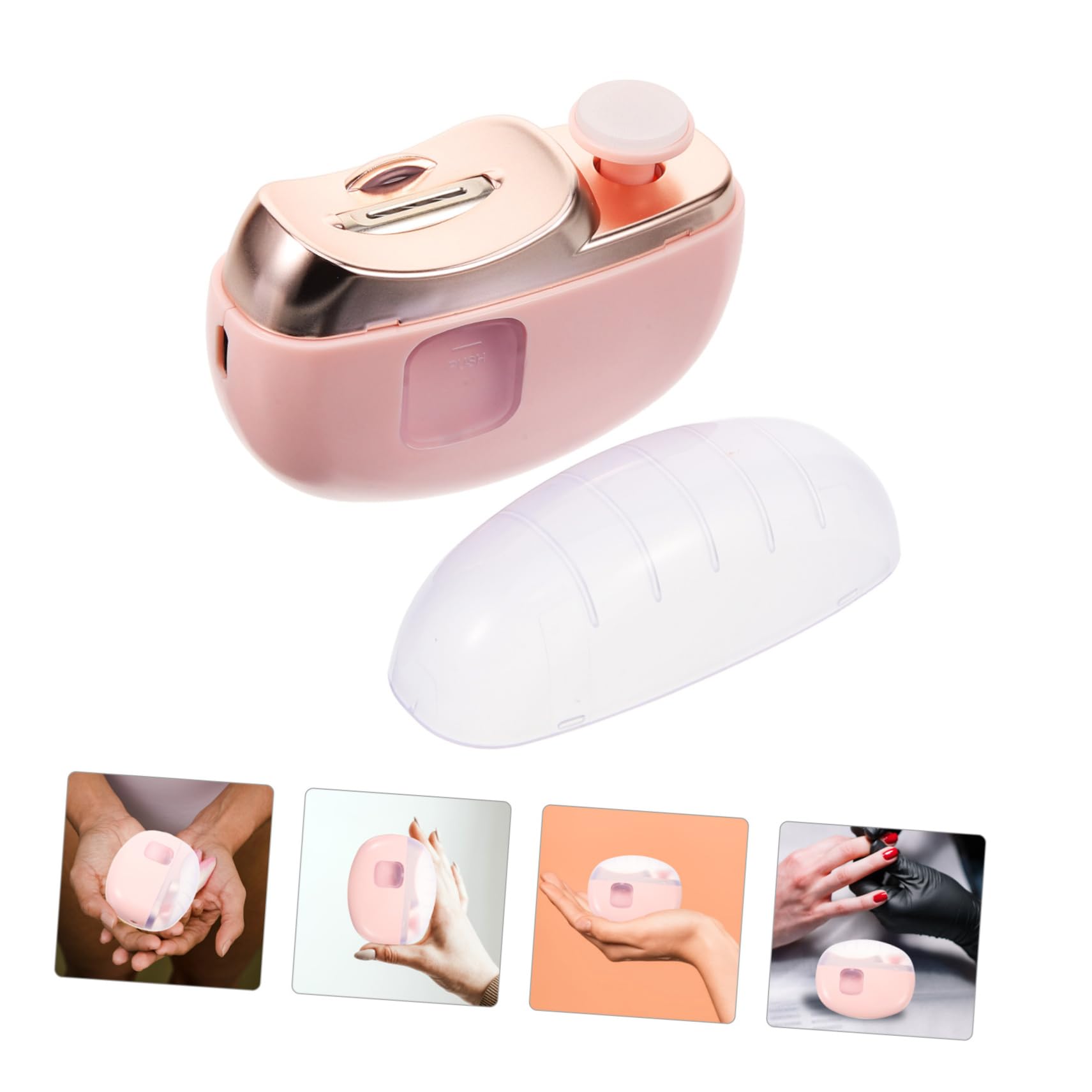 Cortaúñas Eléctrico Automático Rosa para Bebés y Adultos