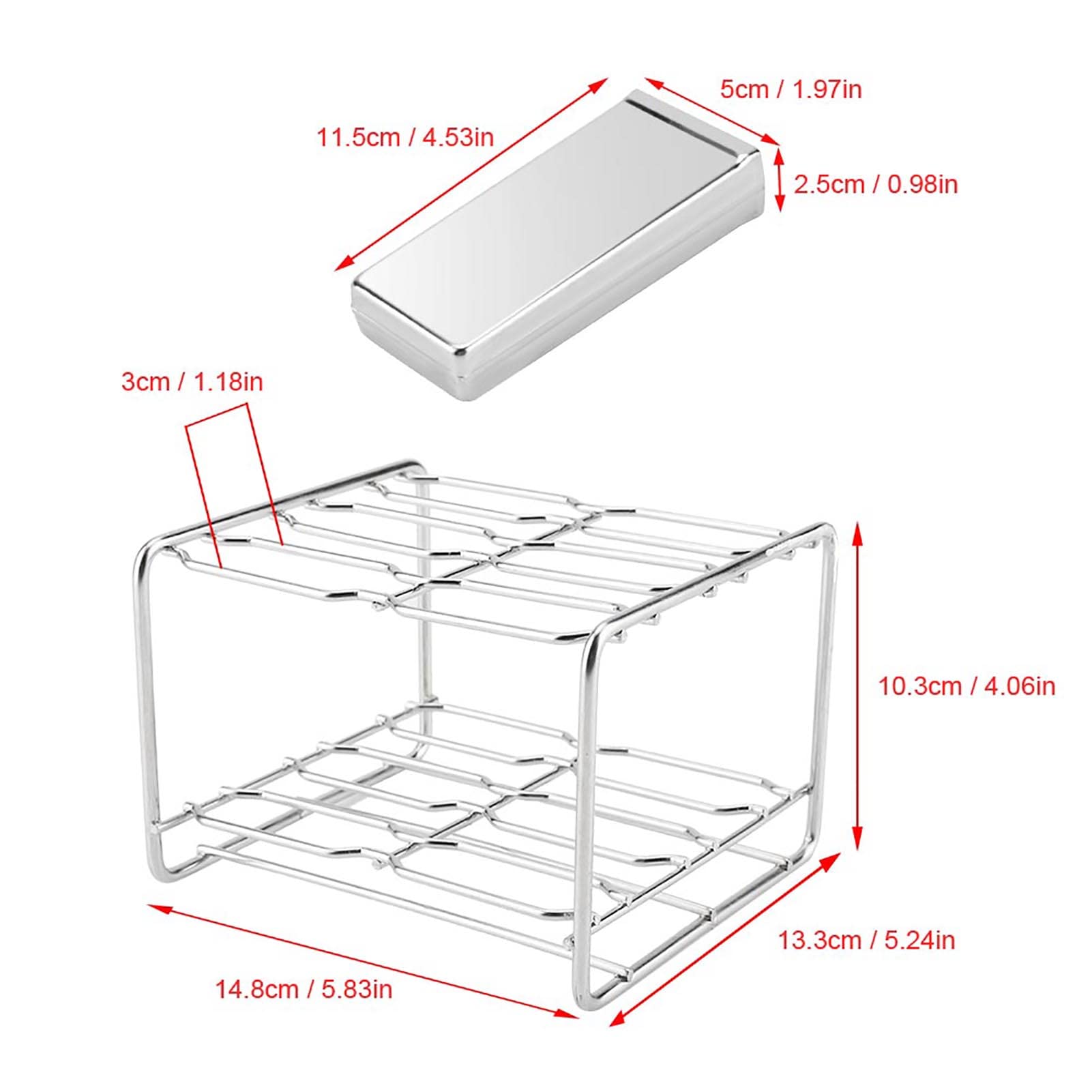 Tonysa Eiscremeform aus Edelstahl, 6 Mulden Design, für Speiseeis