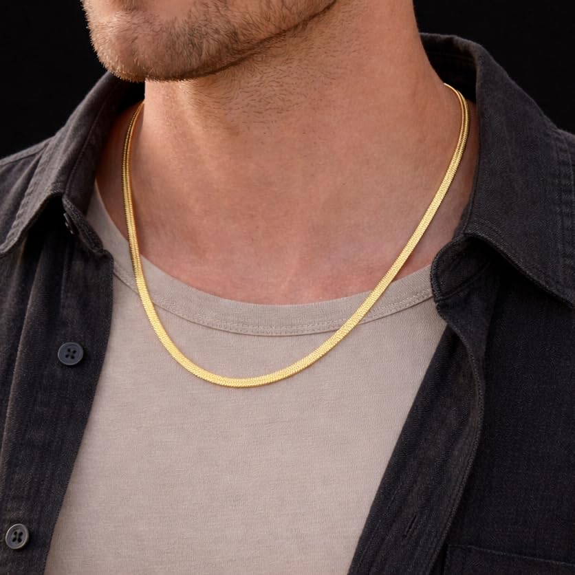 Image of Salty Alpha Anti Tarnish Neck Chain for Men | Stylish Necklace | Jewellery Accessories for Boys | Minimal Jewelry | Gifts for Boyfriend & Husband | Gift for Diwali, Christmas, Marriage, Birthday