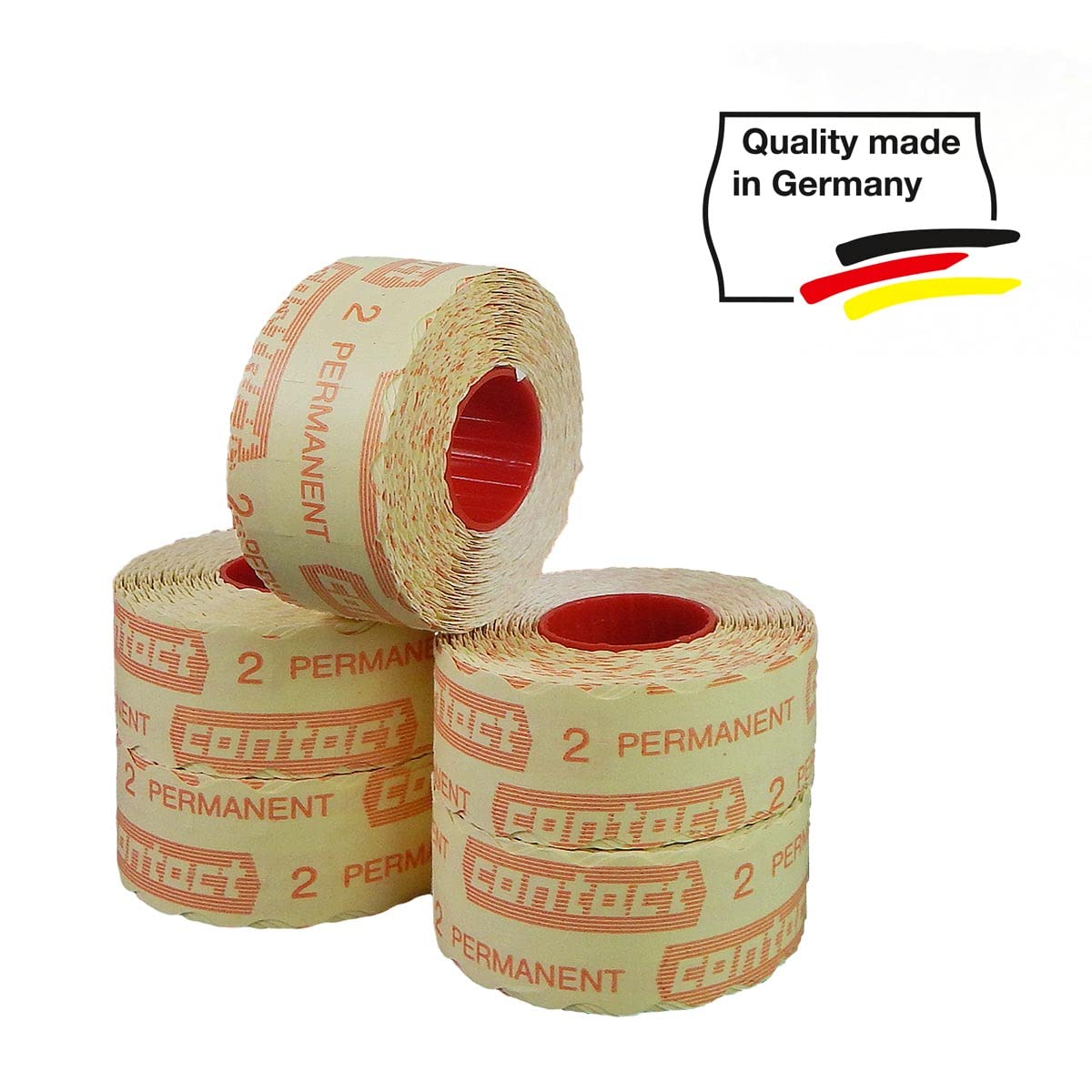 30.000 Contact Preisetiketten 26x12, weiss permanent, 20 Rollen a 1.500 Stück, Preisauszeichner Etiketten |HUTNER