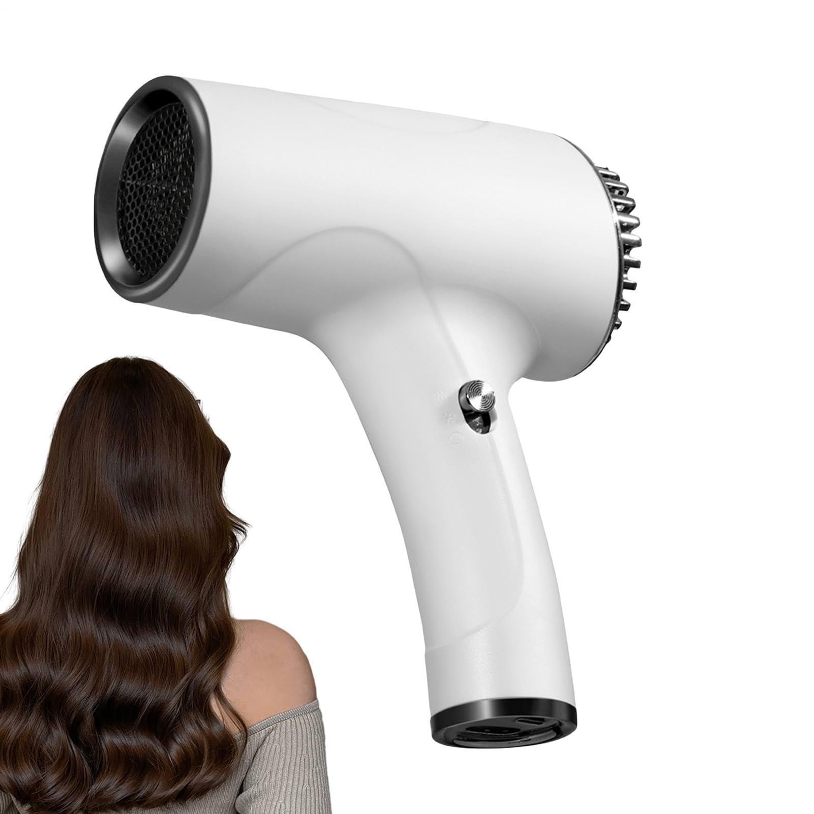 Fon Cordless, Asciugacapelli Senza Filo Ricaricabile, Asciugacapelli Senza Filo 500W Con Ricarica A Presa - A 2 Velocità Basso Rumore Con Batteria Ricaricabile | Per Uomini Donne Casa Dormitorio