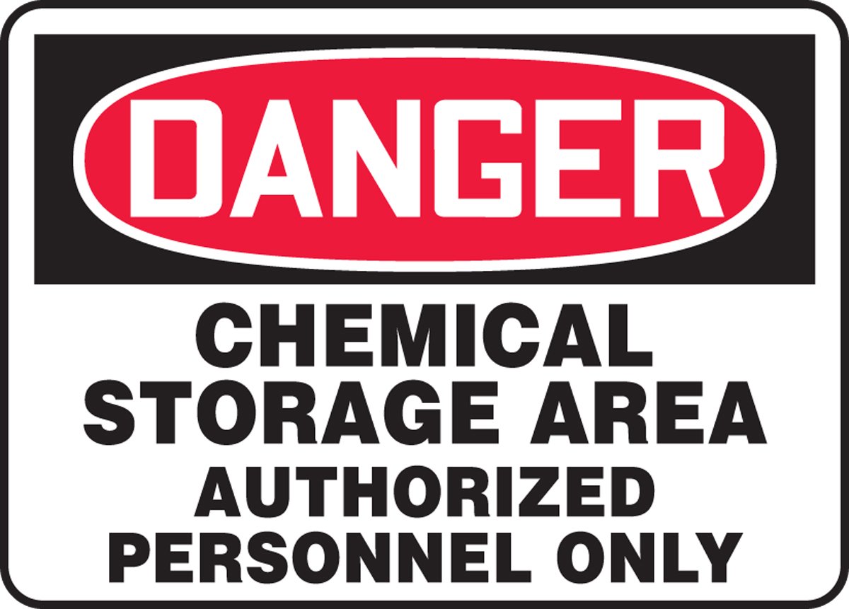 Panneau danger zone chimique Accuform en Dura-Plastic durable