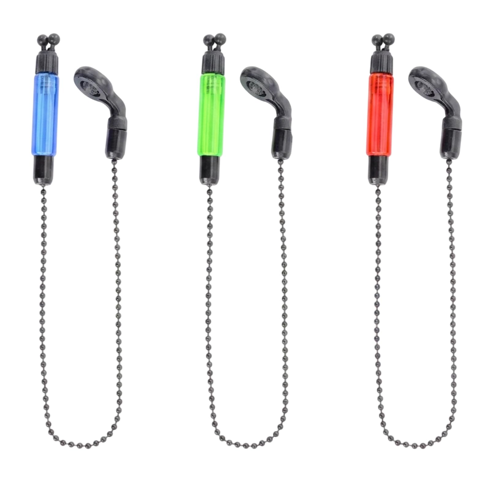 QhgPnt 3Pcs Fishing Bobbins, Bite Alarm Bobbins, Enhanced Visibility for Night Fishing, Light Bobbins Carp Fishing Swingers, Green, Blue, Red