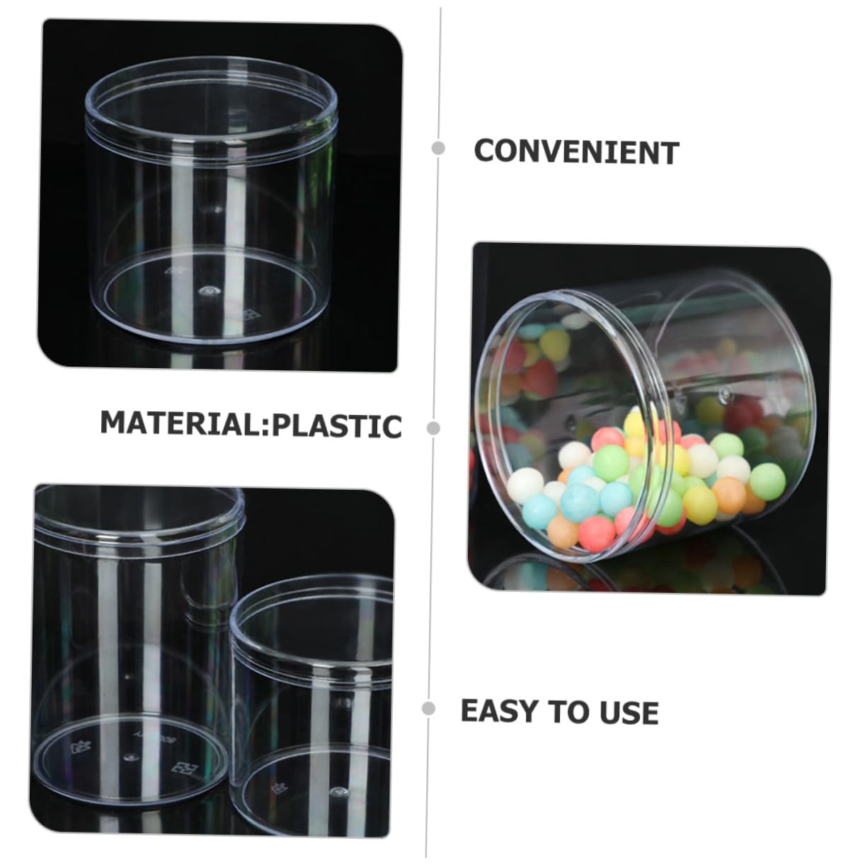 Gatuida 15piezas Tarros De Plástico Transparentes Para Almacenar Cereales Contenedores Sellados Para Granos Secos Organizadores De Cocina Para Refrigerador y Congelador